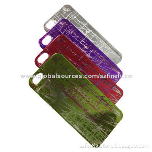 Plated PC case for iPhone 5/5S, vacuum plating, laser carve patterns, various colors